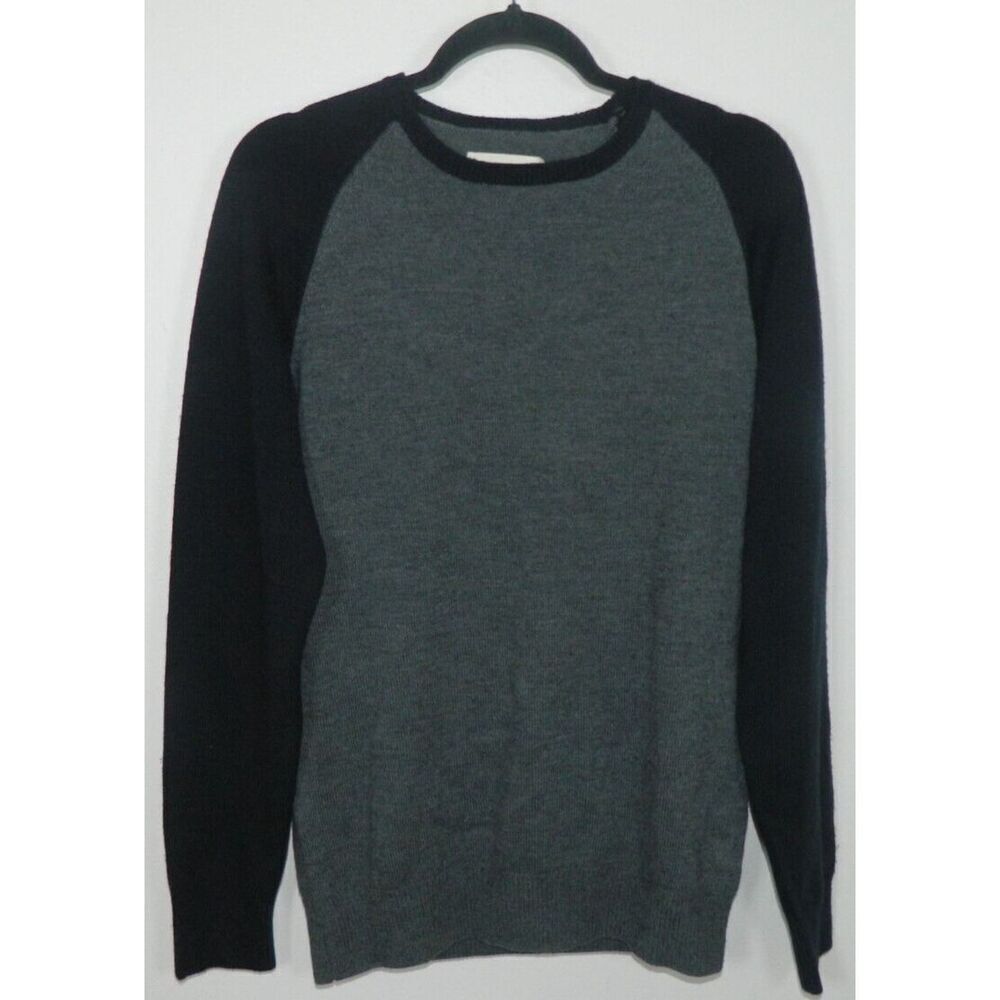 Current/Elliott Sweater Men's Size Medium Grey Blue Wool Long Sleeve Crew Neck